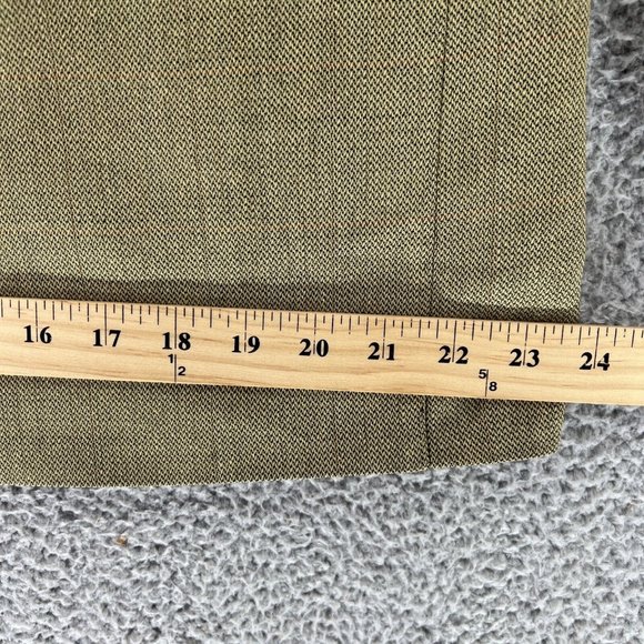 Vintage Chaps Ralph Lauren Men's 2 Button 44 R Silk Wool Plaid Green Sports Coat - Picture 5 of 14